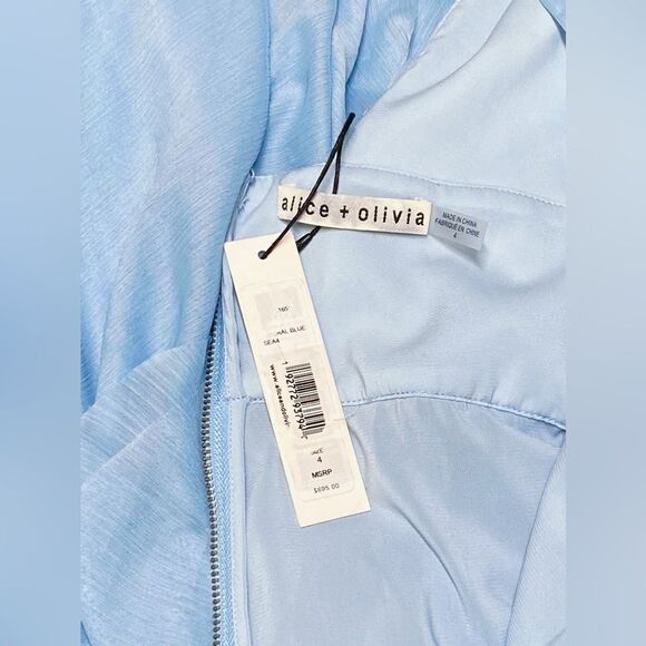 Alice + Olivia Asymmetric Ruffled Maxi Dress size 4 - Picture 13 of 15